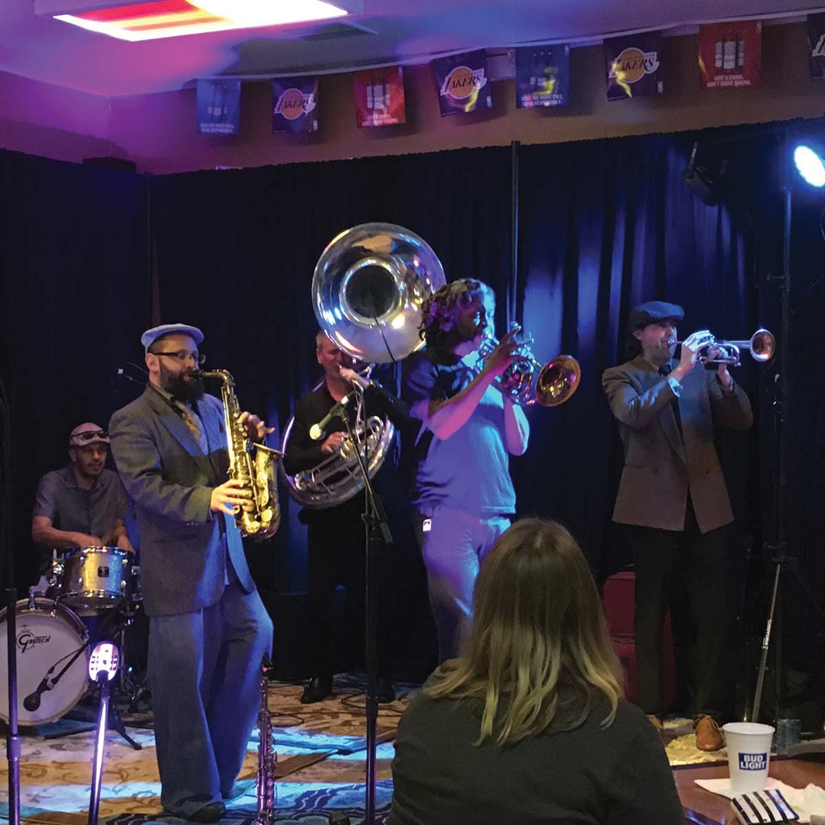 Musicians play at Jeffrey's Jazz Coffeehouse